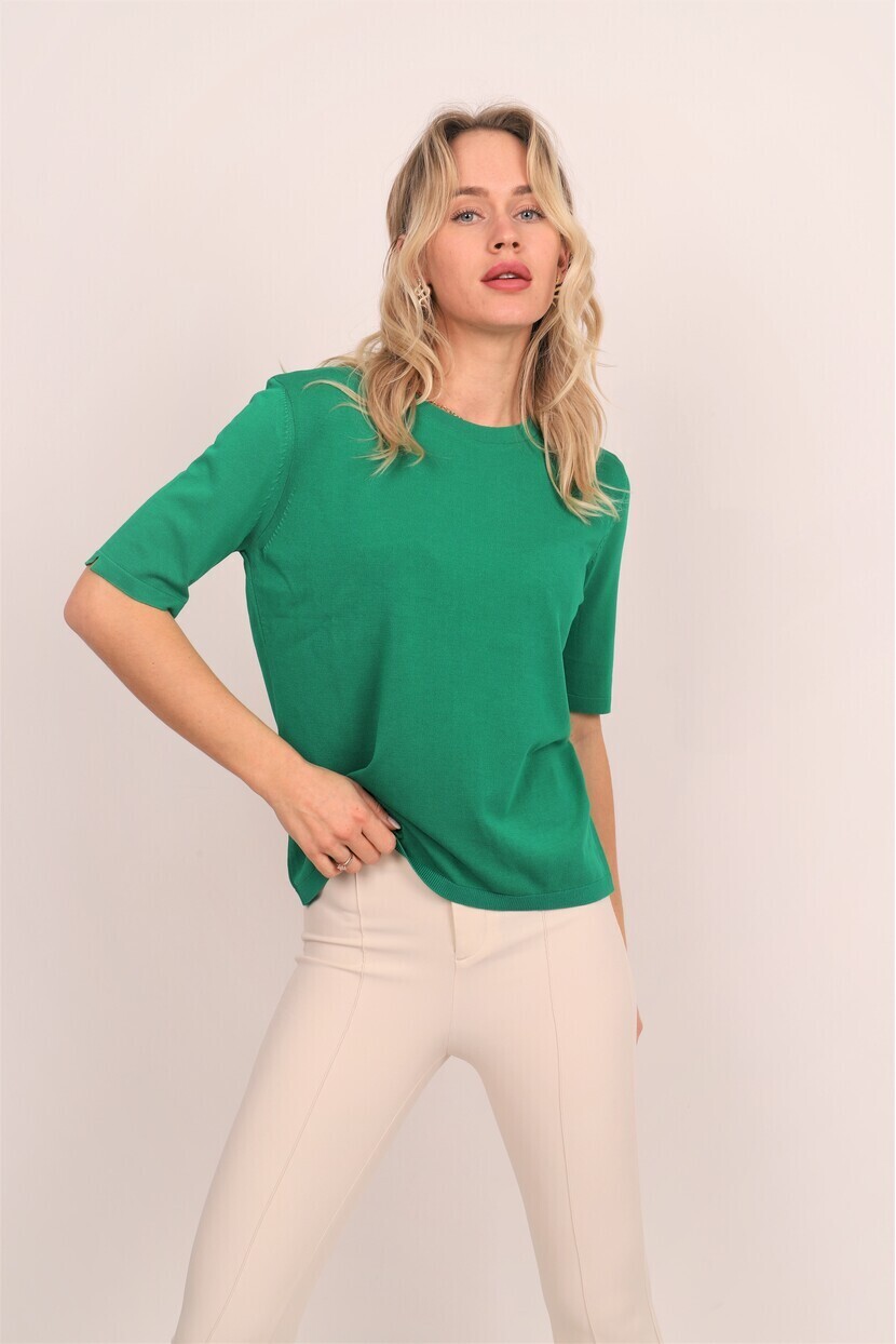 Bisiklet Yaka Basıc Triko