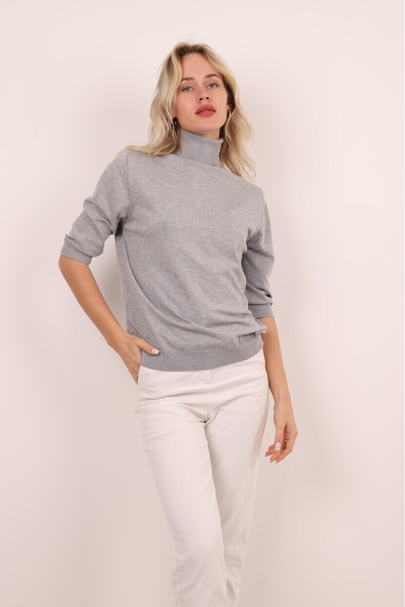 DİK YAKA ÖRGÜ KAZAK