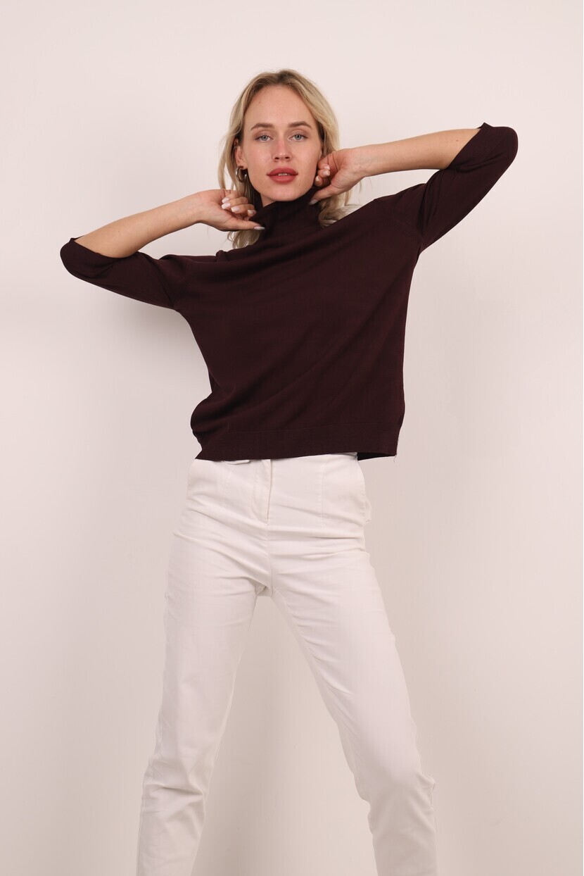 DİK YAKA ÖRGÜ KAZAK