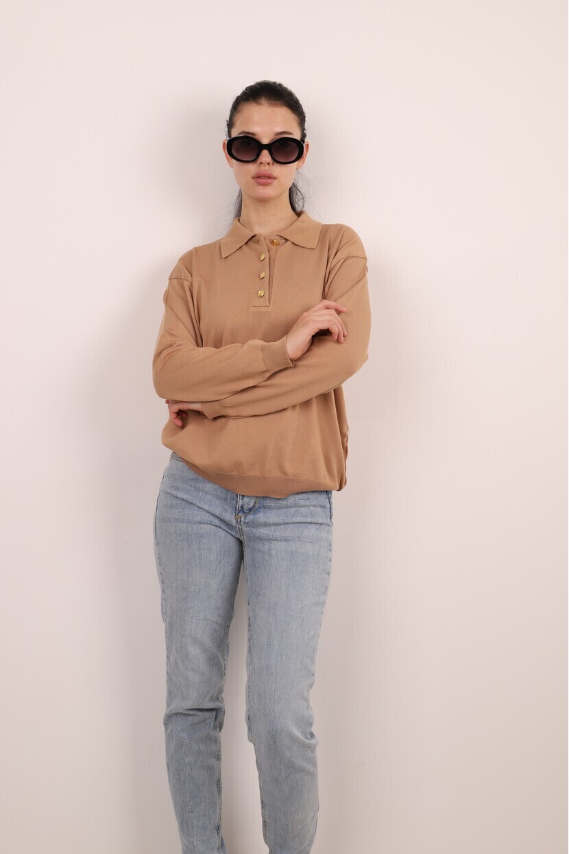 DÜĞMELİ POLO YAKA TRİKO