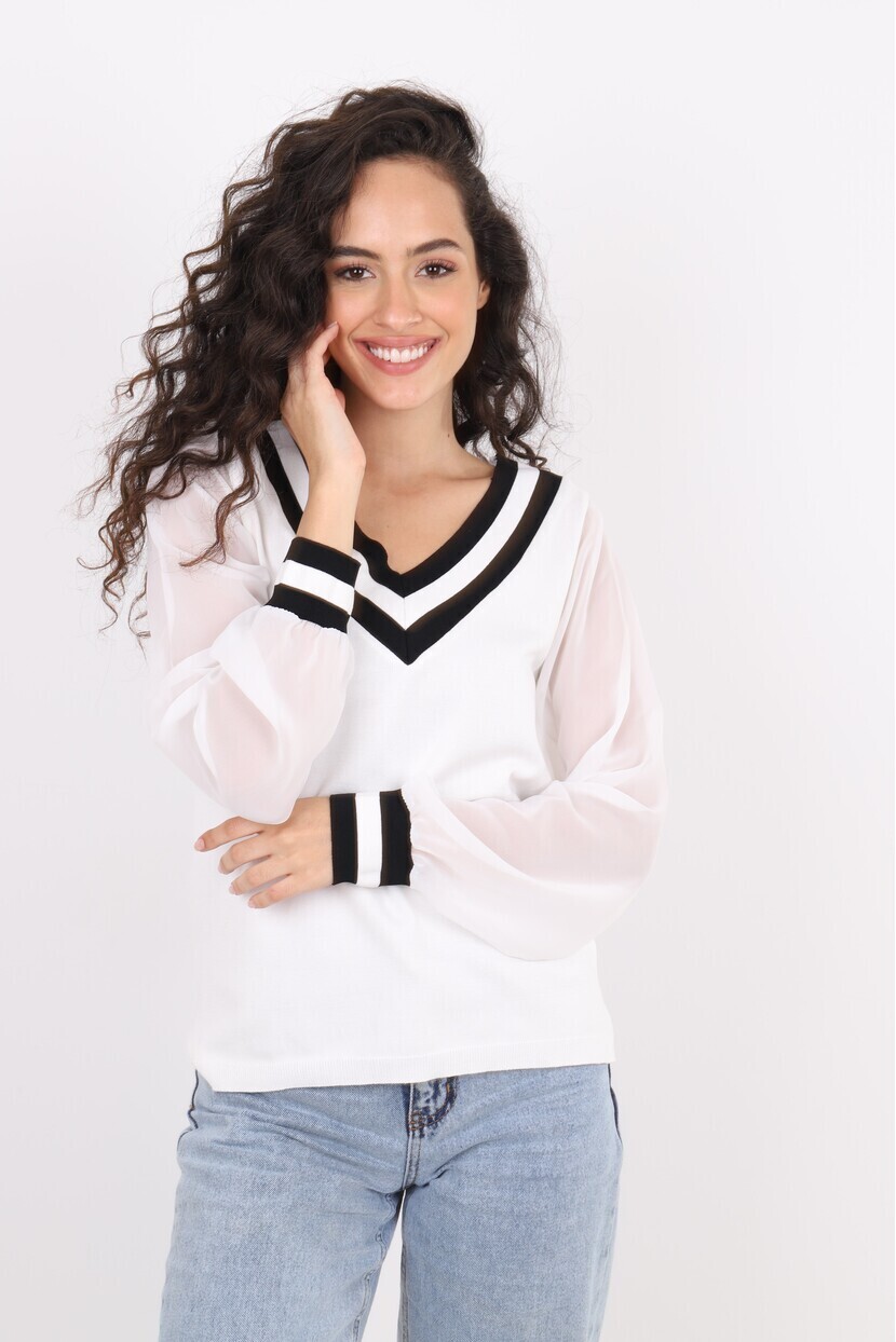 İki Renkli Kol Şifon