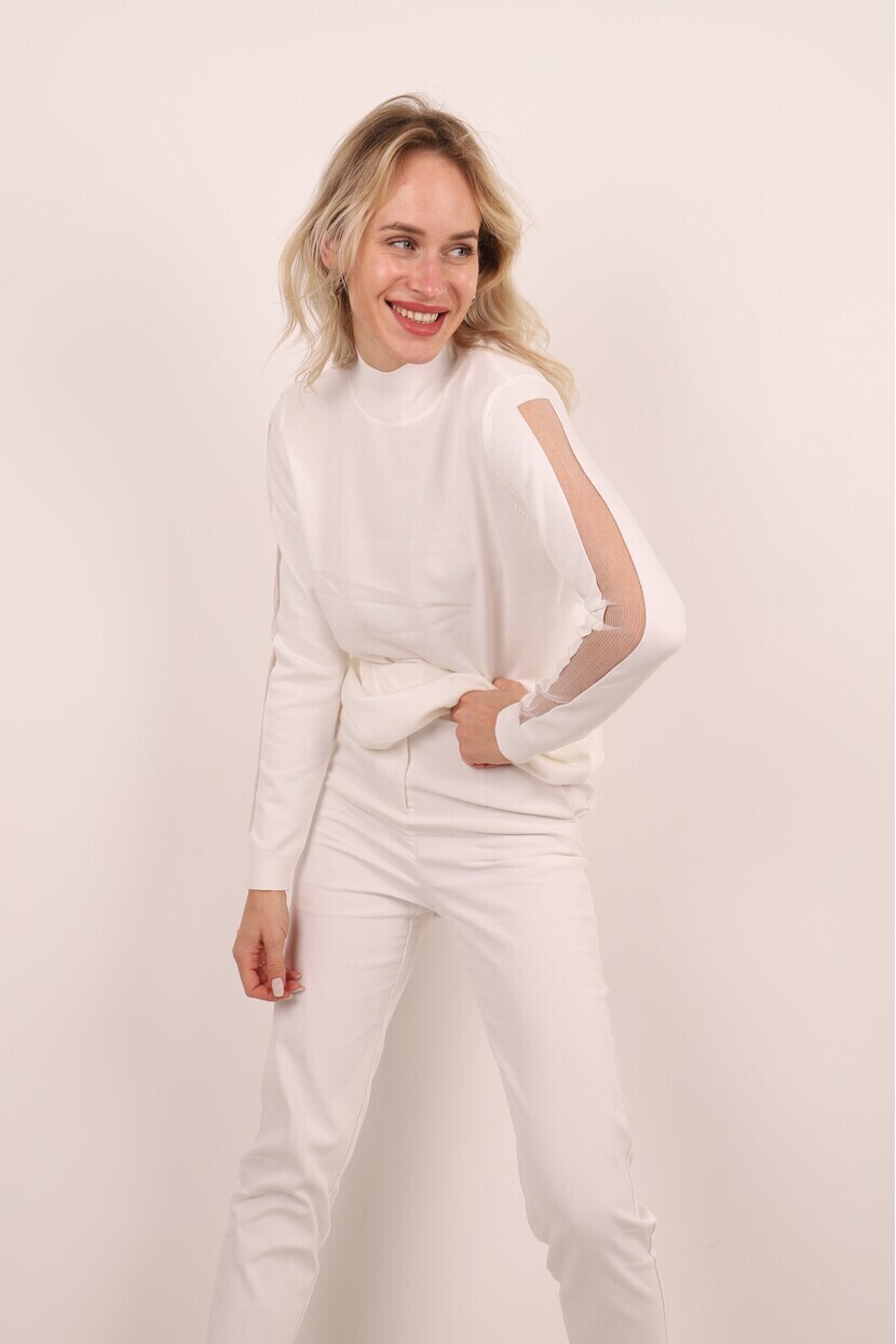 Kol Sim Detaylı Triko