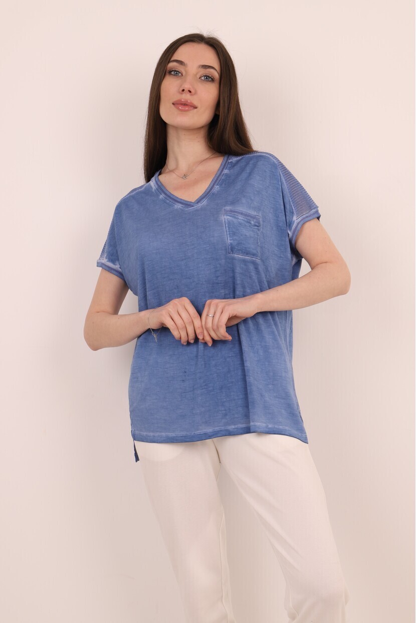 Omuz ve Yaka Detaylı Bluz 