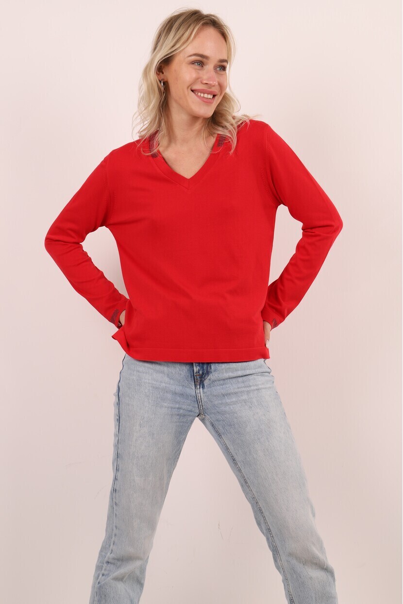 YAKA VE KOL SİM DETAYLI TRİKO