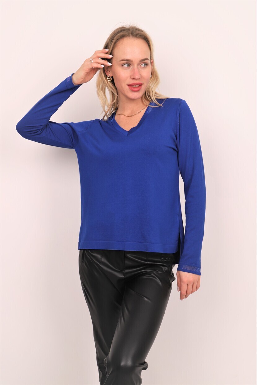 YAKA VE KOL SİM DETAYLI TRİKO