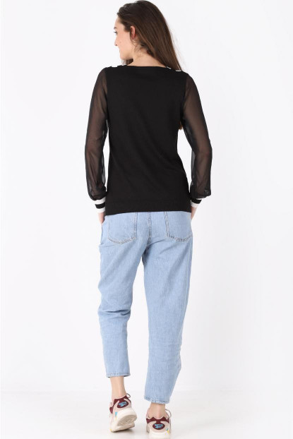 İki Renkli Kol Şifon