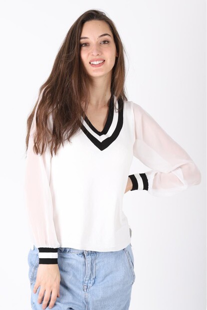 İki Renkli Kol Şifon