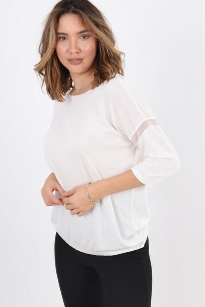 B.Yaka Kol Detaylı Triko