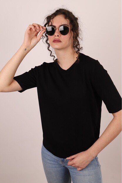 Bisiklet Yaka Basıc Triko