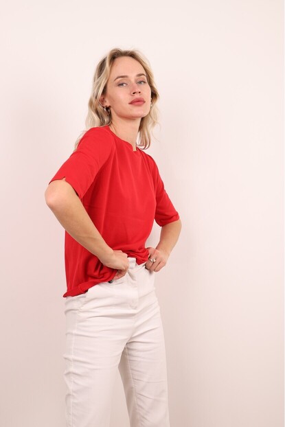 Bisiklet Yaka Basıc Triko