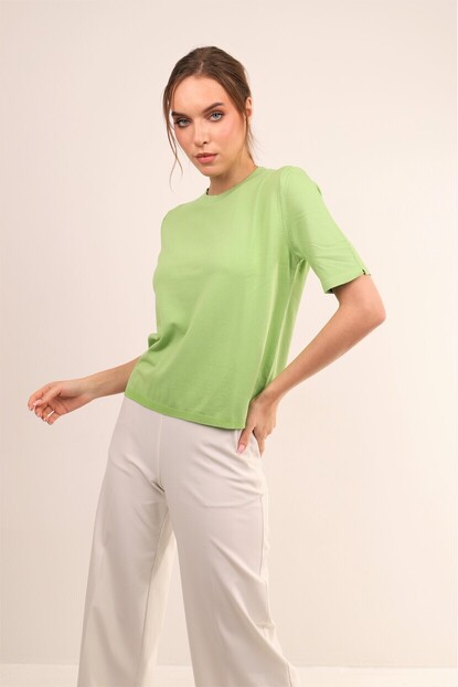 Bisiklet Yaka Basıc Triko