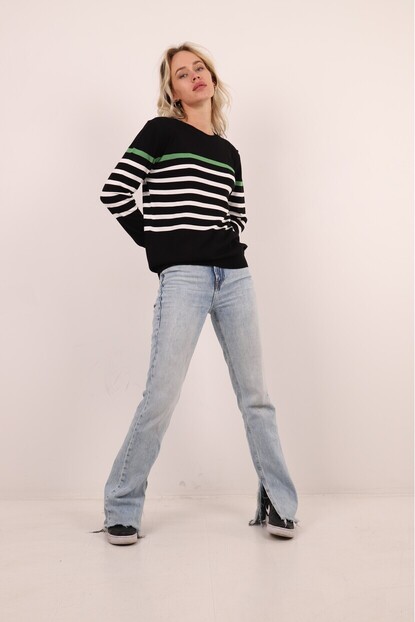 ÇİZGİLİ TRİKO KAZAK