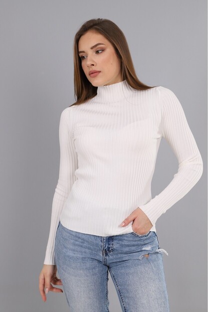 Dik Yaka Fitilli Triko