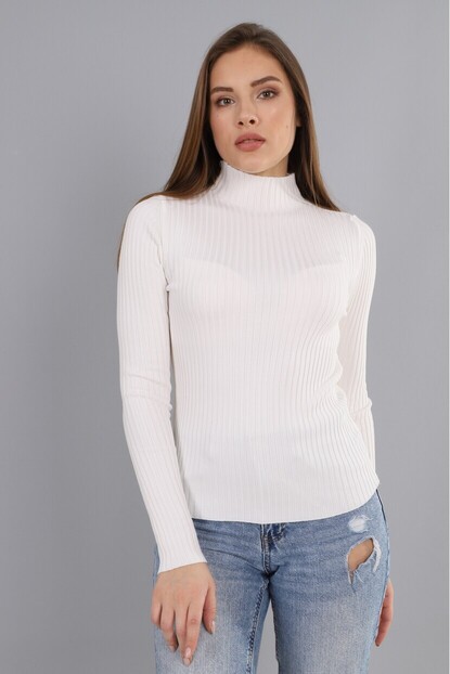 Dik Yaka Fitilli Triko