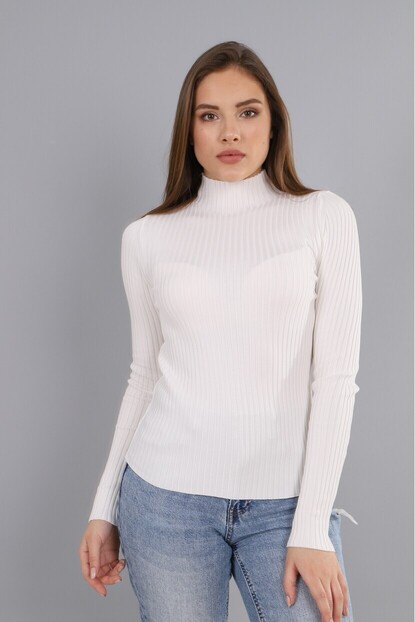 Dik Yaka Fitilli Triko