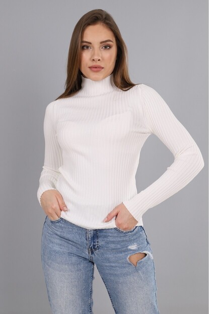 Dik Yaka Fitilli Triko