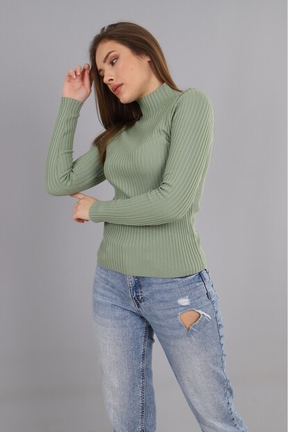 Dik Yaka Fitilli Triko