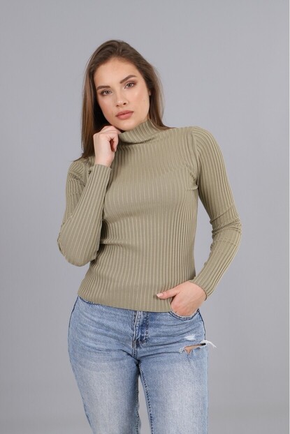 Dik Yaka Fitilli Triko