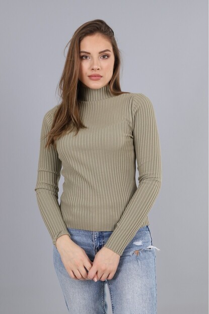 Dik Yaka Fitilli Triko