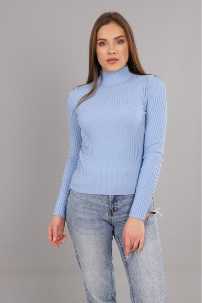 Dik Yaka Fitilli Triko