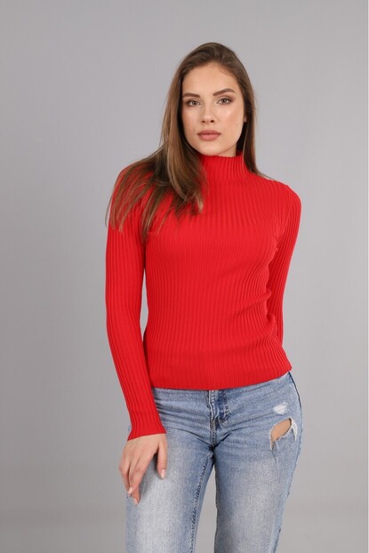 Dik Yaka Fitilli Triko