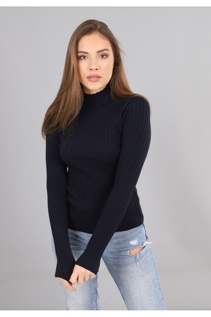 Dik Yaka Fitilli Triko