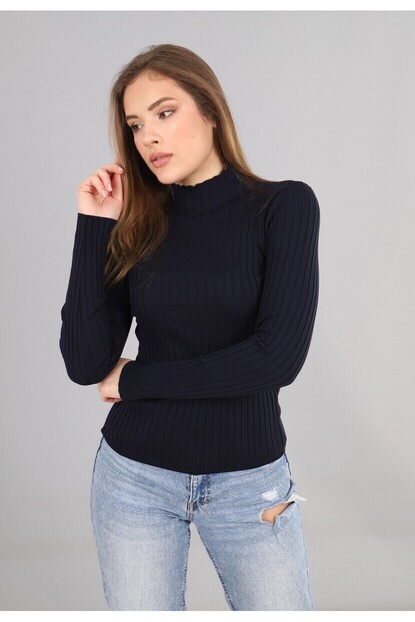 Dik Yaka Fitilli Triko