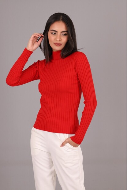 Dik Yaka Fitilli Triko