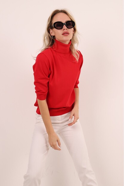 DİK YAKA ÖRGÜ KAZAK