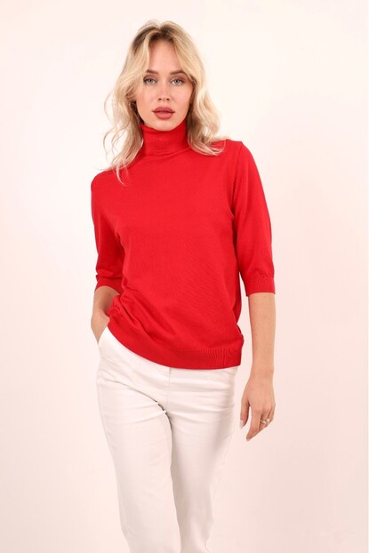 DİK YAKA ÖRGÜ KAZAK