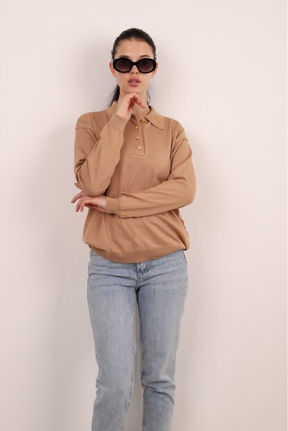 DÜĞMELİ POLO YAKA TRİKO