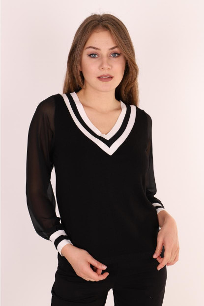 İki Renkli Kol Şifon