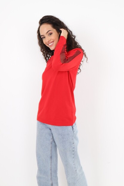 Kol Sim Detaylı Triko