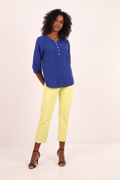 Omuz Büzgü Detaylı Gömlek