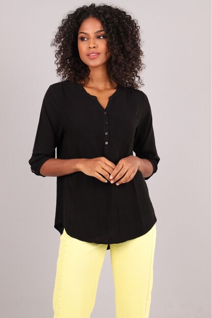 Omuz Büzgü Detaylı Gömlek