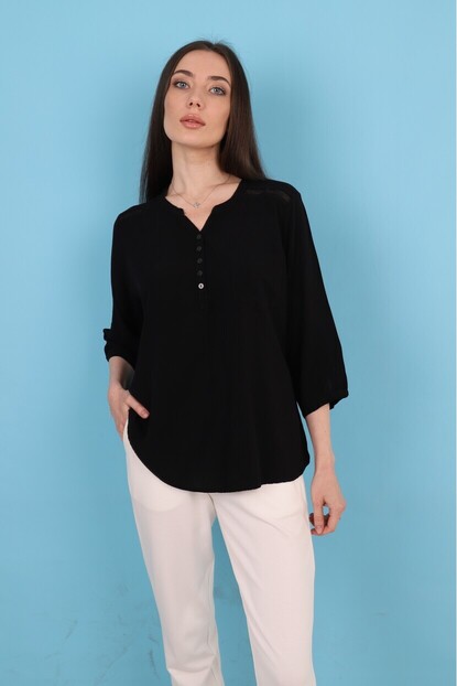 Omuz Sim Detaylı Gömlek