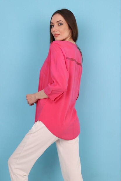 Omuz Sim Detaylı Gömlek