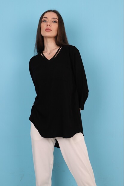 Yaka Detaylı Gömlek 