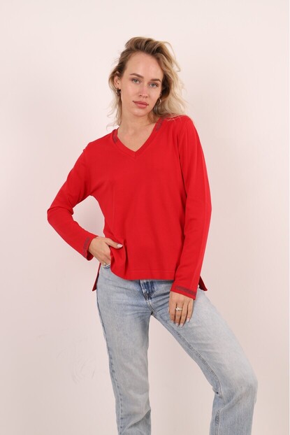 YAKA VE KOL SİM DETAYLI TRİKO