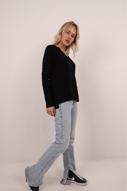 YAKA VE KOL SİM DETAYLI TRİKO